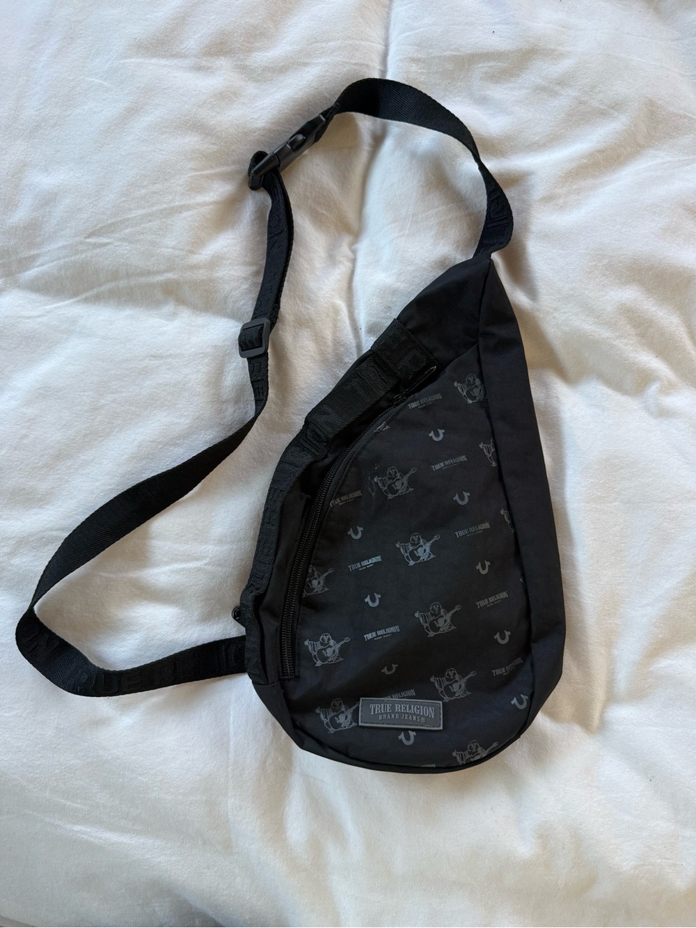 NWOT True Religion Black Sling Crossbody Bag
